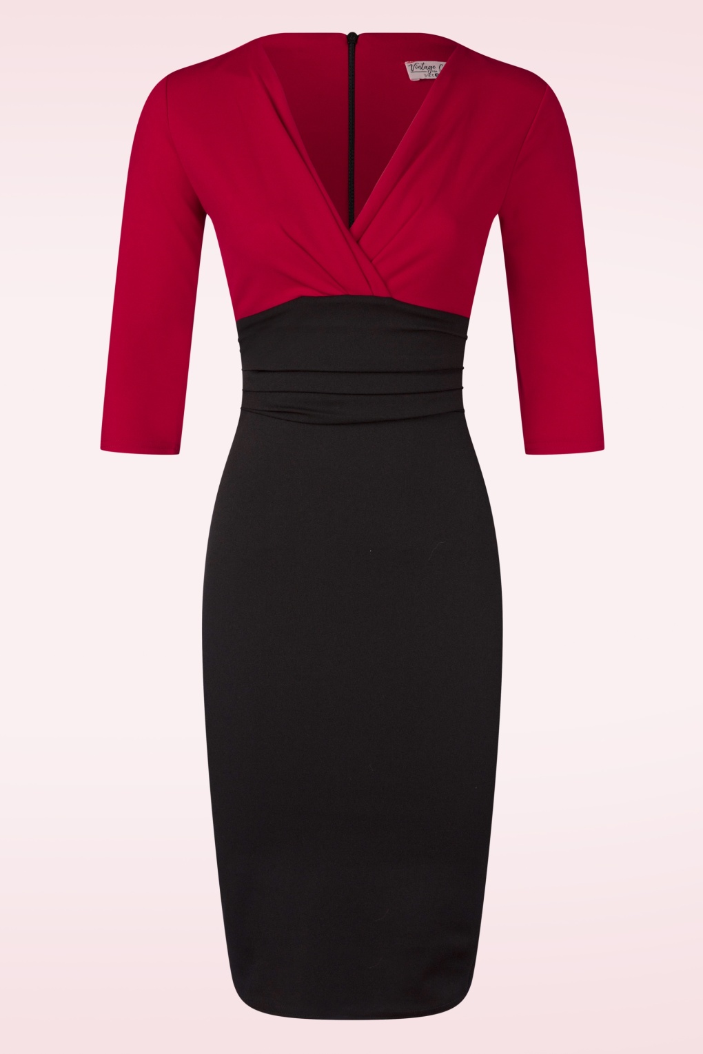 278052-Vintage-Chic-54670-Dress-Bodycon-Red-Black-250807-001W-full