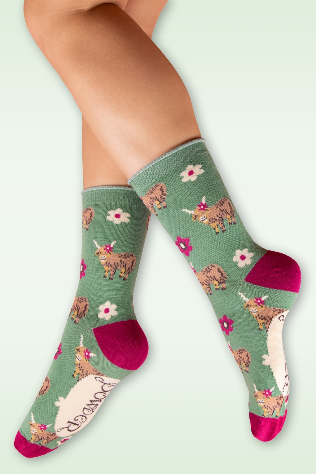280555-Powder-54794-Green-Flower-Cow-Socks-001W-full
