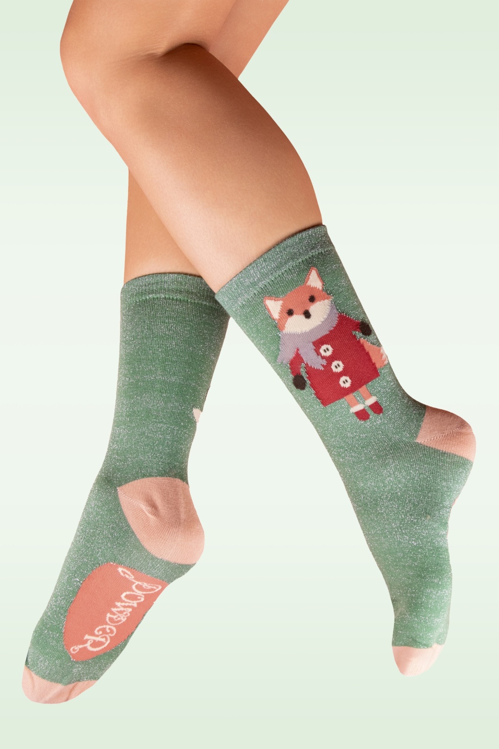 280560-Powder-54797-Glitter-Green-Fox-Socks-001W-full