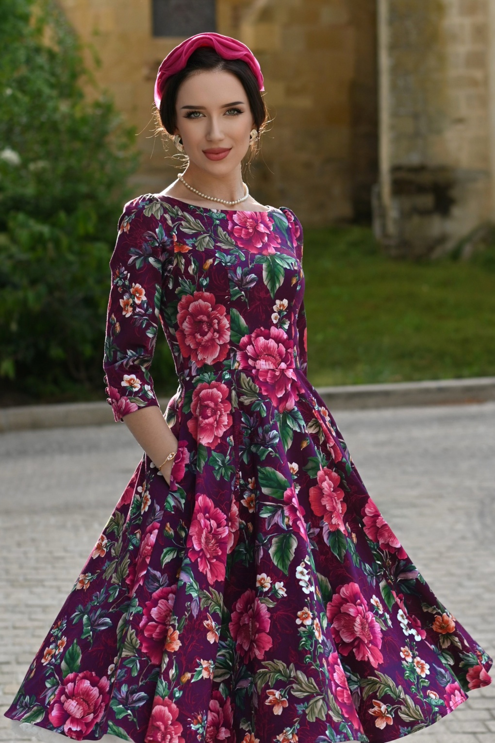 281139-Hearts-Roses-54532-Dress-Swing-Pink-Roses-251006-006MW-full
