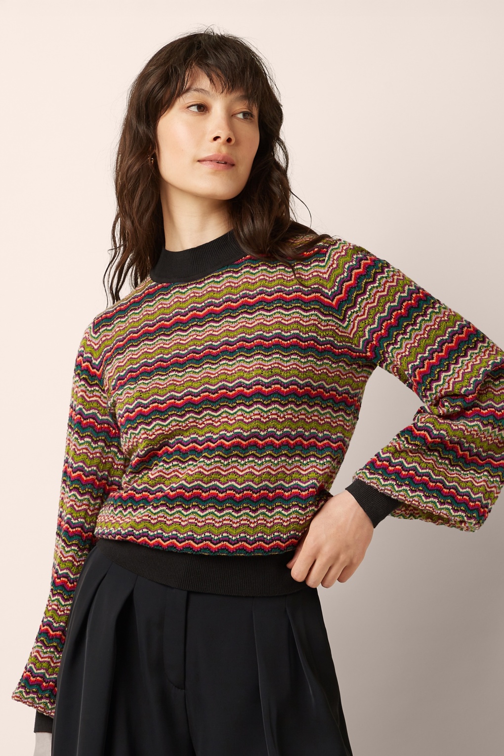 281434-King-Louie-53382-Sweater-Maya-Turtle-Meisel-Multi-Stripe-250625-001MW-full