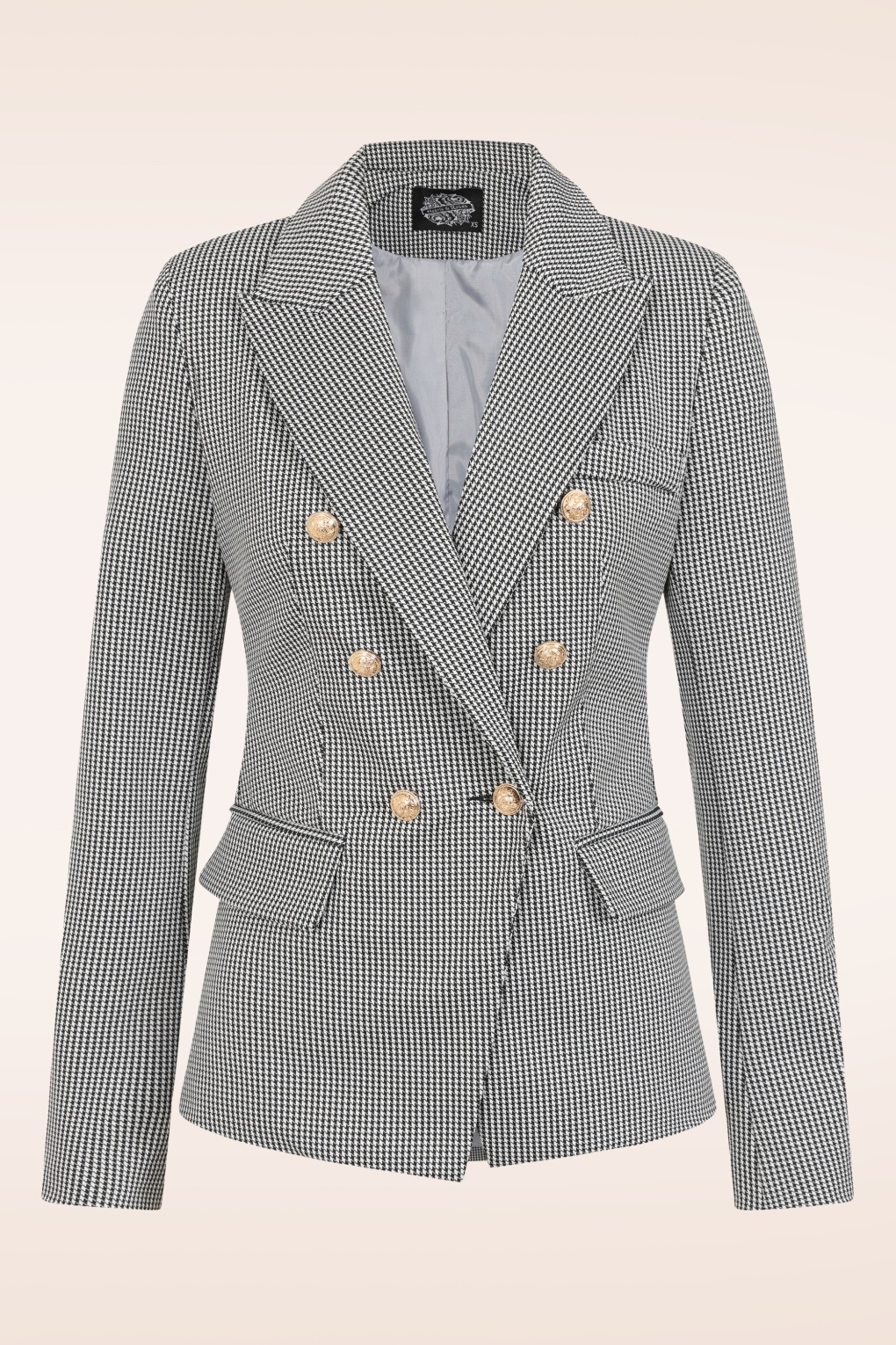 281614-Hearts-Roses-54520-Blazer-Houndstooth-Black-White-Gold-251008-001W-full