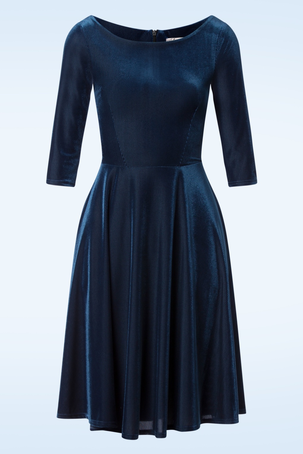268485-Vintage-Chic-52657-Swing-Dress-Velvet-Blue-241105-003W-full