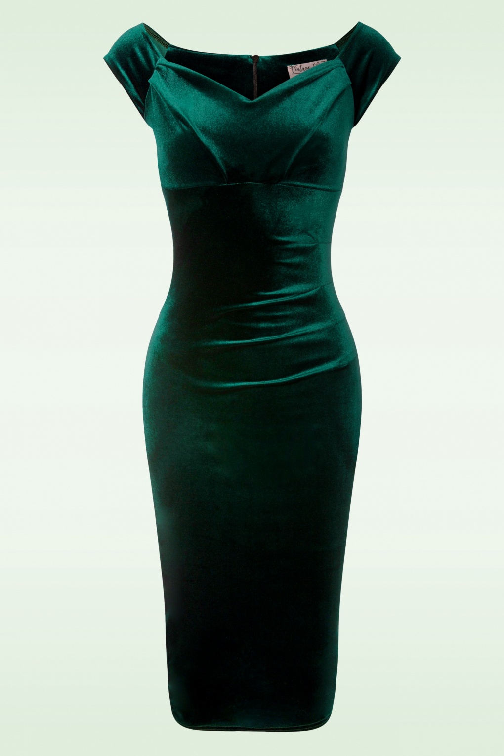 248322-vintage-chic-39980-dress-green-velvet-pencil-211021-004W-full