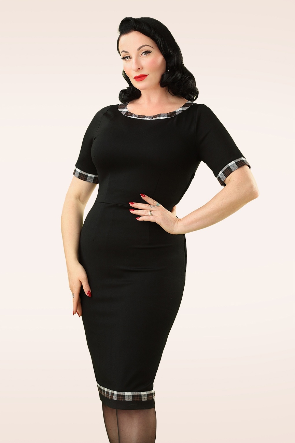 283643-Banned-Retro-30694Check-Trim-Dress-Black-20190603-040MLW-full