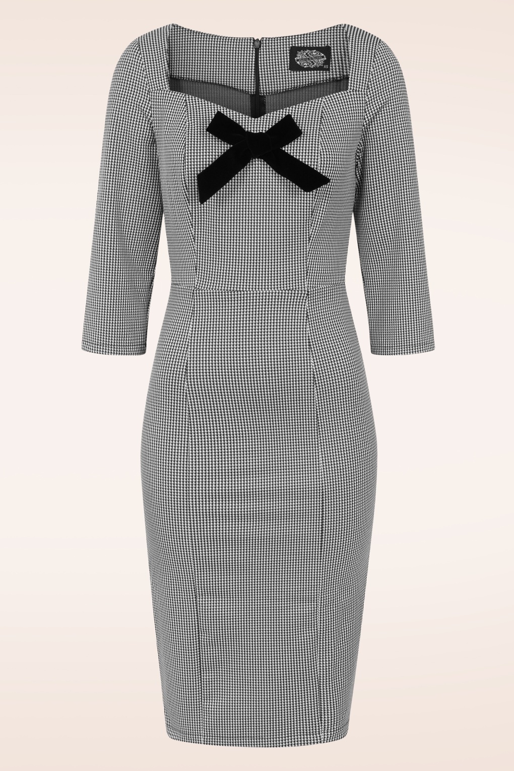 281590-Hearts-Roses-54540-Dress-Pencil-Houndstooth-Black-White-251008-001W-full