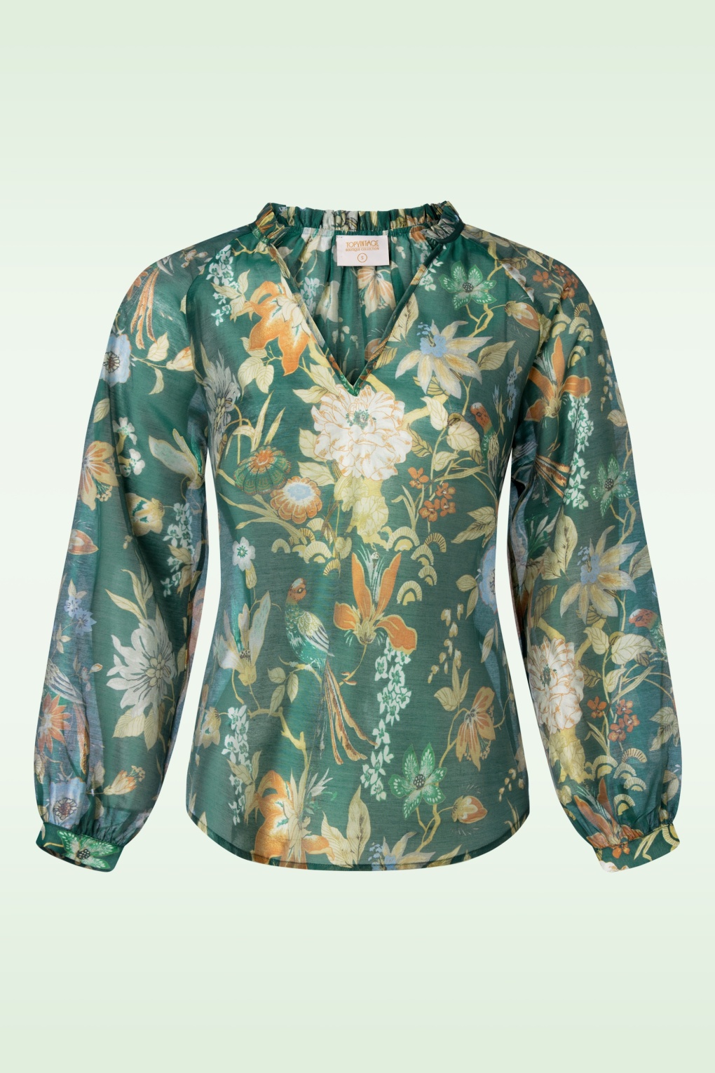 270296-Topvintage-Boutique-Collection-52117-Blouse-Soft-Green-Flower-Melissa-241219-001W-full