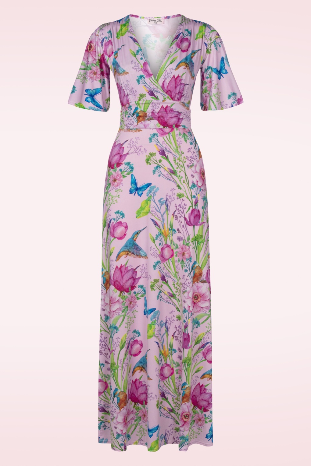 272899-Vintage-Chic-52864-Dress-Pink-Humming-Bird-Maxi-250307-001W-full