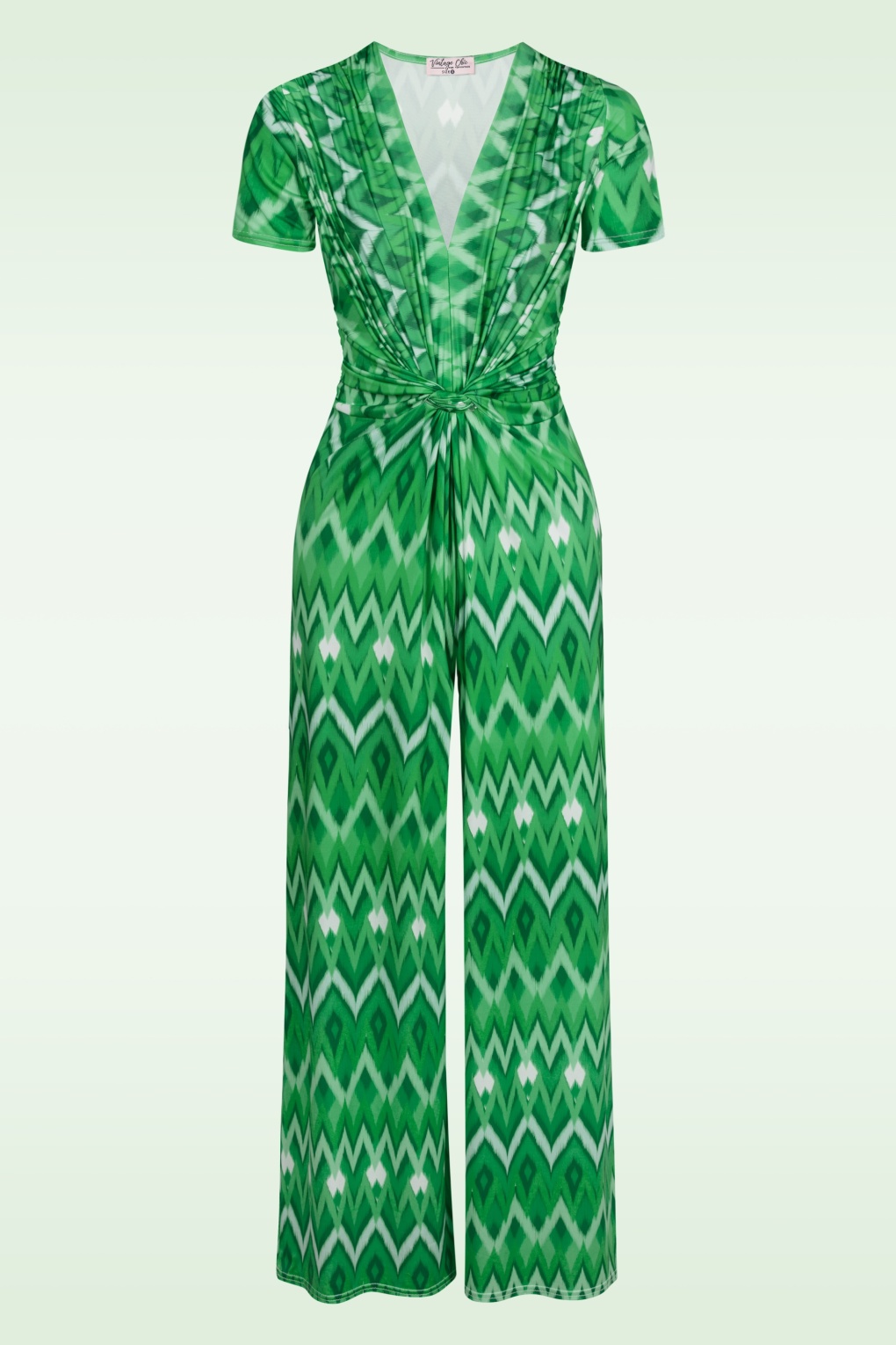 274694-Vintage-Chic-53864-Jumpsuit-Green-Tonal-Aztec-250401-002W-full