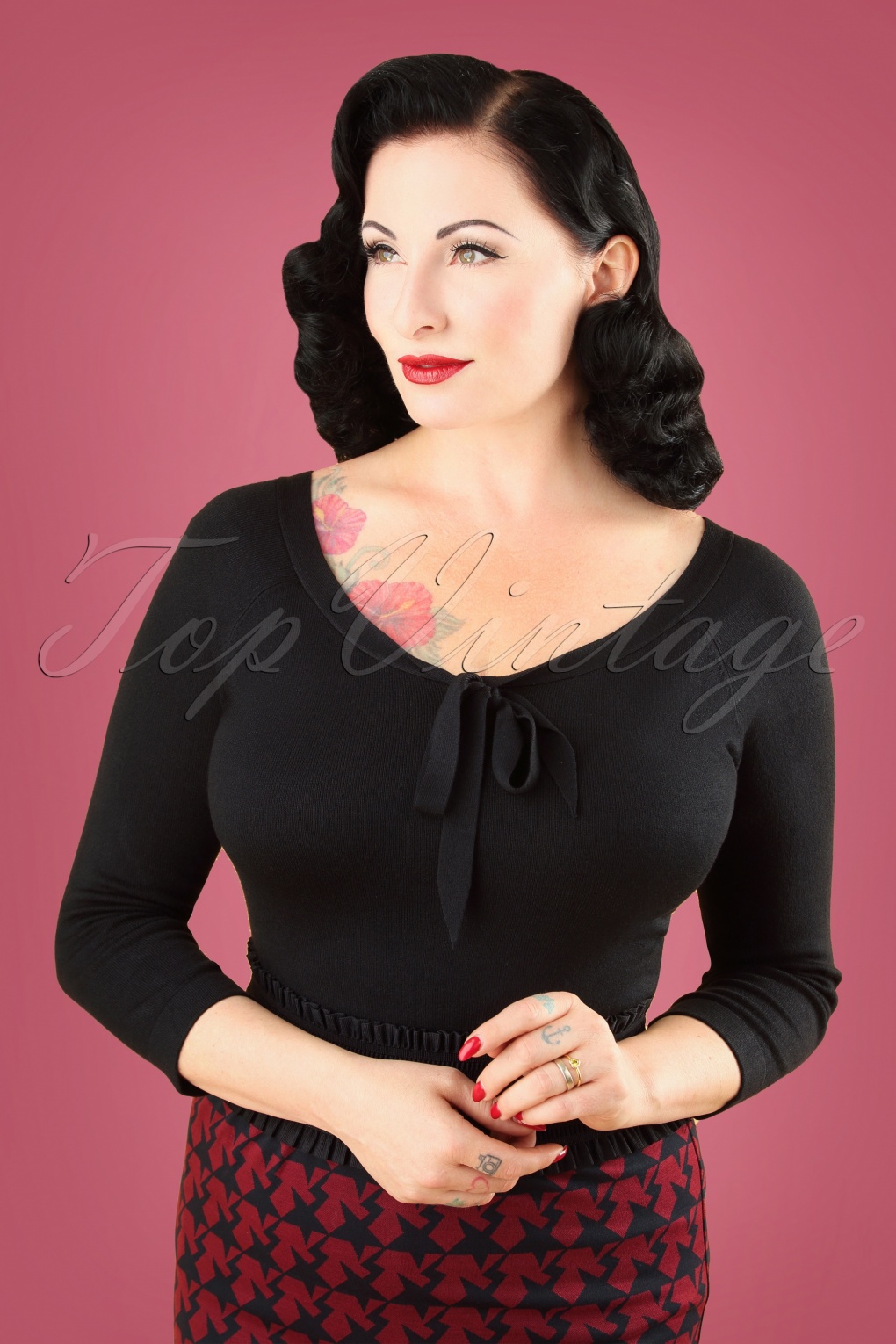 140969-Dancing-Days-by-Banned-Pretty-Illusion-Black-Bow-Top-113-10-22394-01W-full