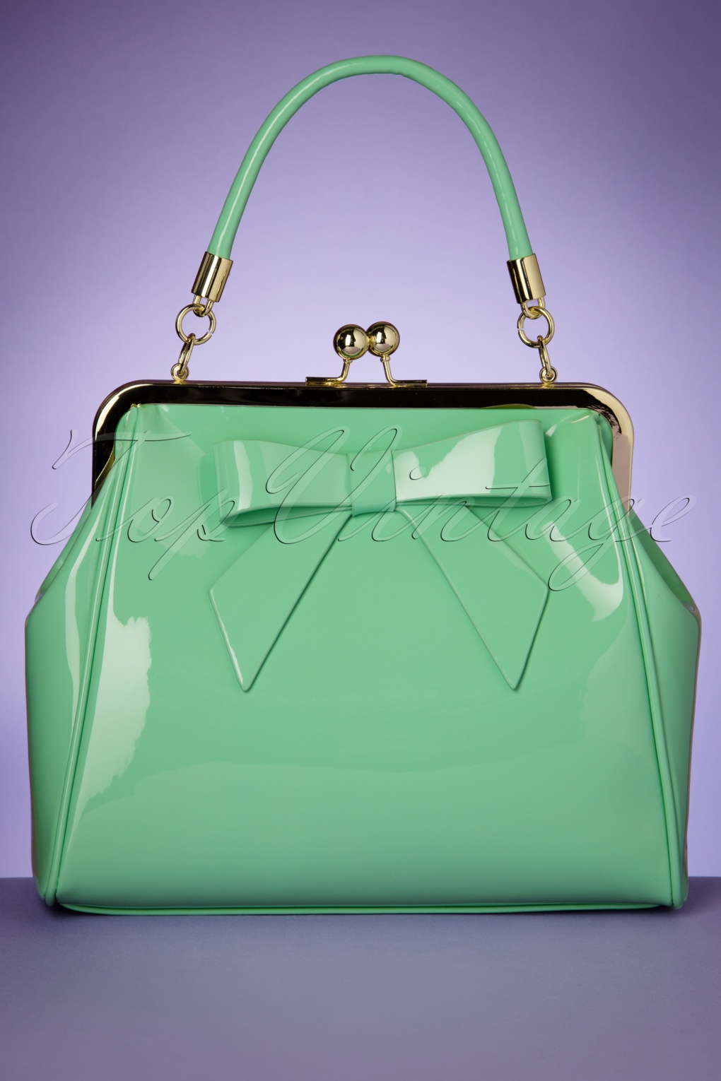 American Vintage Patent tas in mintgroen
