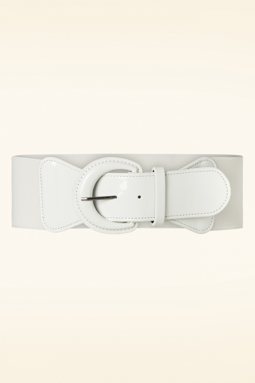 Corinne elastische riem in Wit