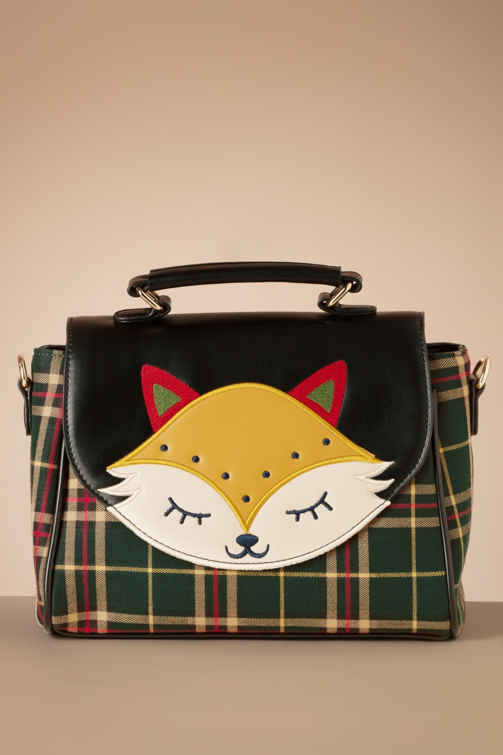 Scandi Fox handtas in zwart
