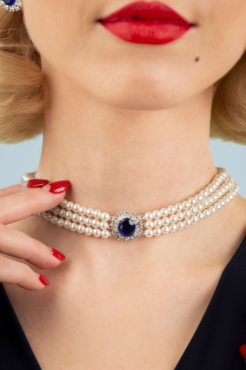 256094-Lovely-42772-Pearl-Choker-Nechlace-Sapphire-Blue-20220315-041MW-full
