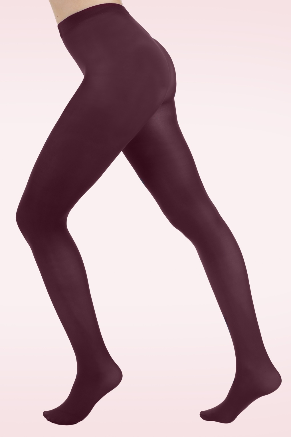 Opaque panty van pruimrood