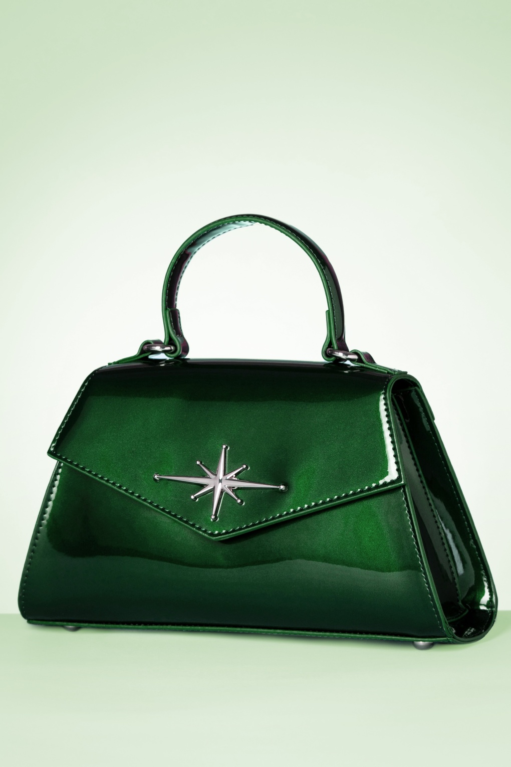 Dance the night away handtas in metallic groen