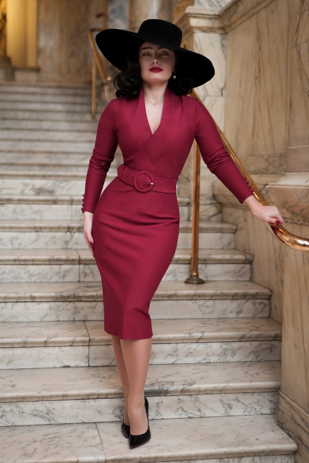 265631-GBBB-50828-Dress-Pencil-Denise-Red-231220-506MW-full