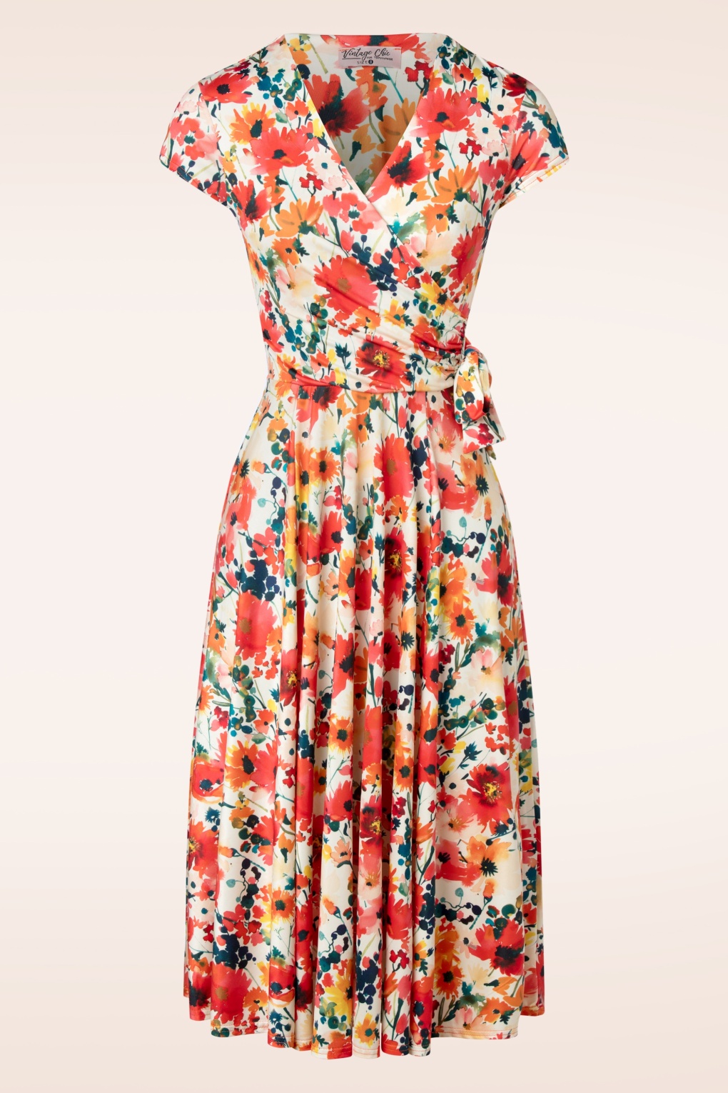 270484-Vintage-Chic-52785-Dress-Flower-Watercolour-Poppy-Red-250129-002W-full