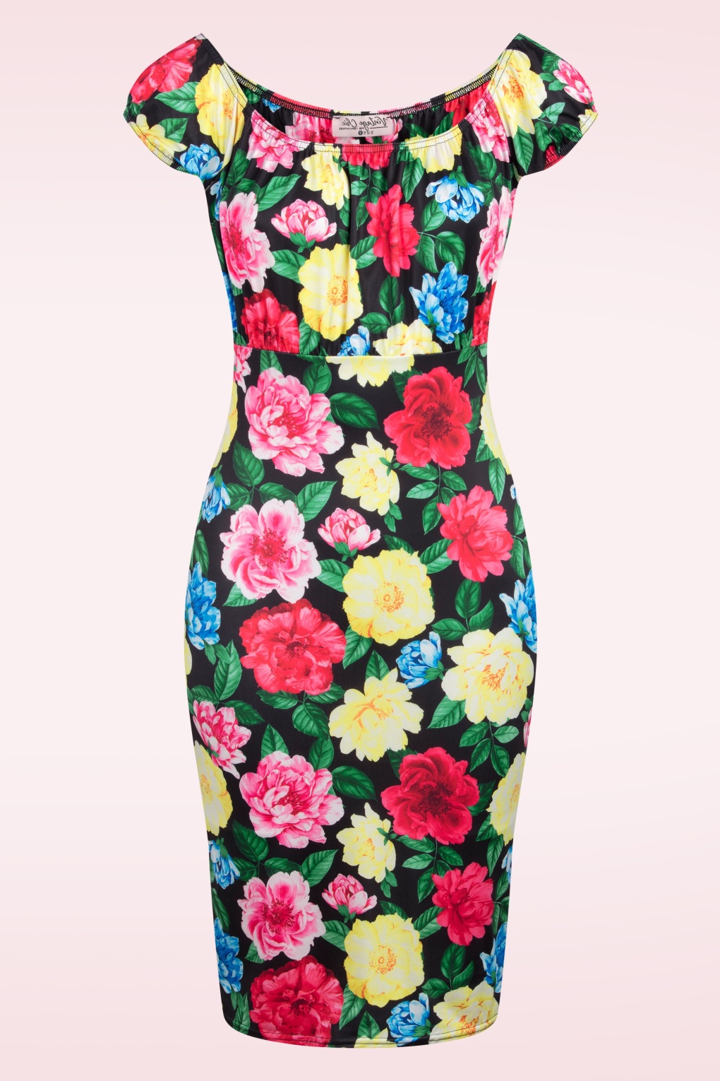 273791-Vintage-Chic-52789-Dress-Pencil-Black-Multi-Rose-250319-002W-full