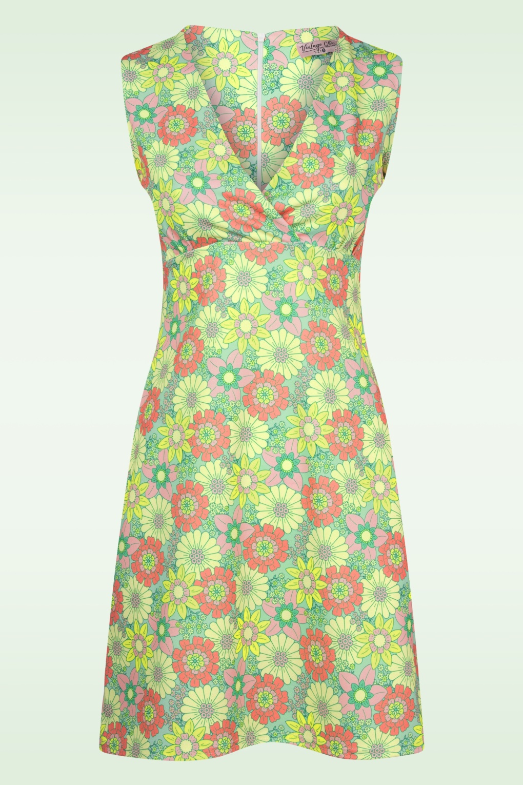 275409-Vintage-Chic-54145-Dress-Mint-60s-Floral-250415-001W-full