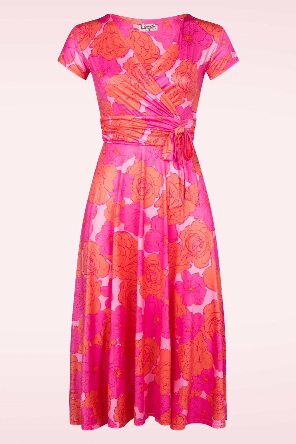 275630-Vintage-Chic-53867-Dress-Pink-Orange-Retro-Floral-250418-002W-full