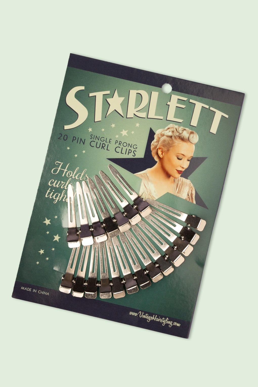 Vintage haarstyling: Starlett Single Prong Pin Curl Clips