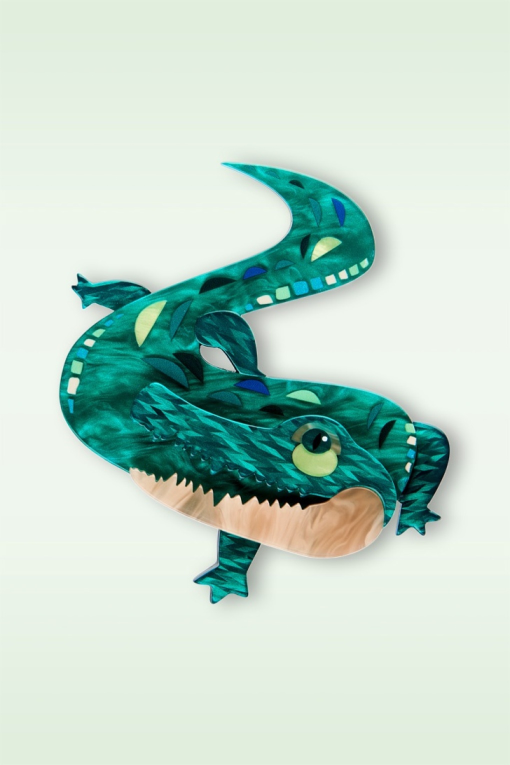 The Ancient Alligator broche