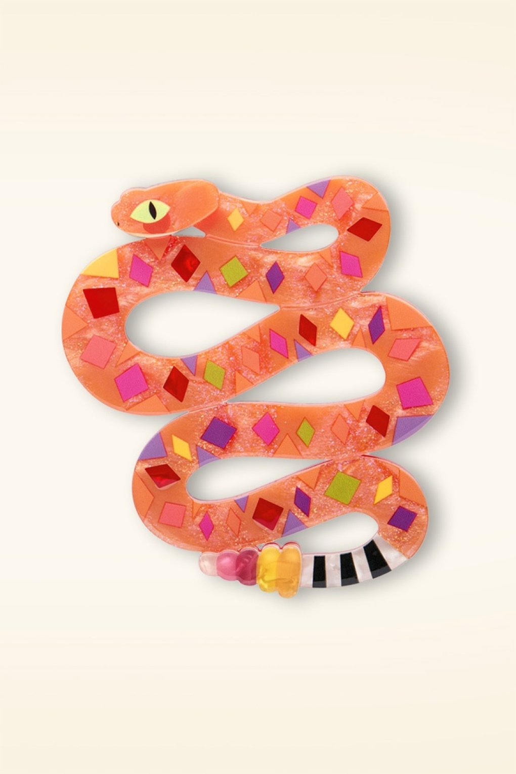 The Rowdy Rattlesnake broche