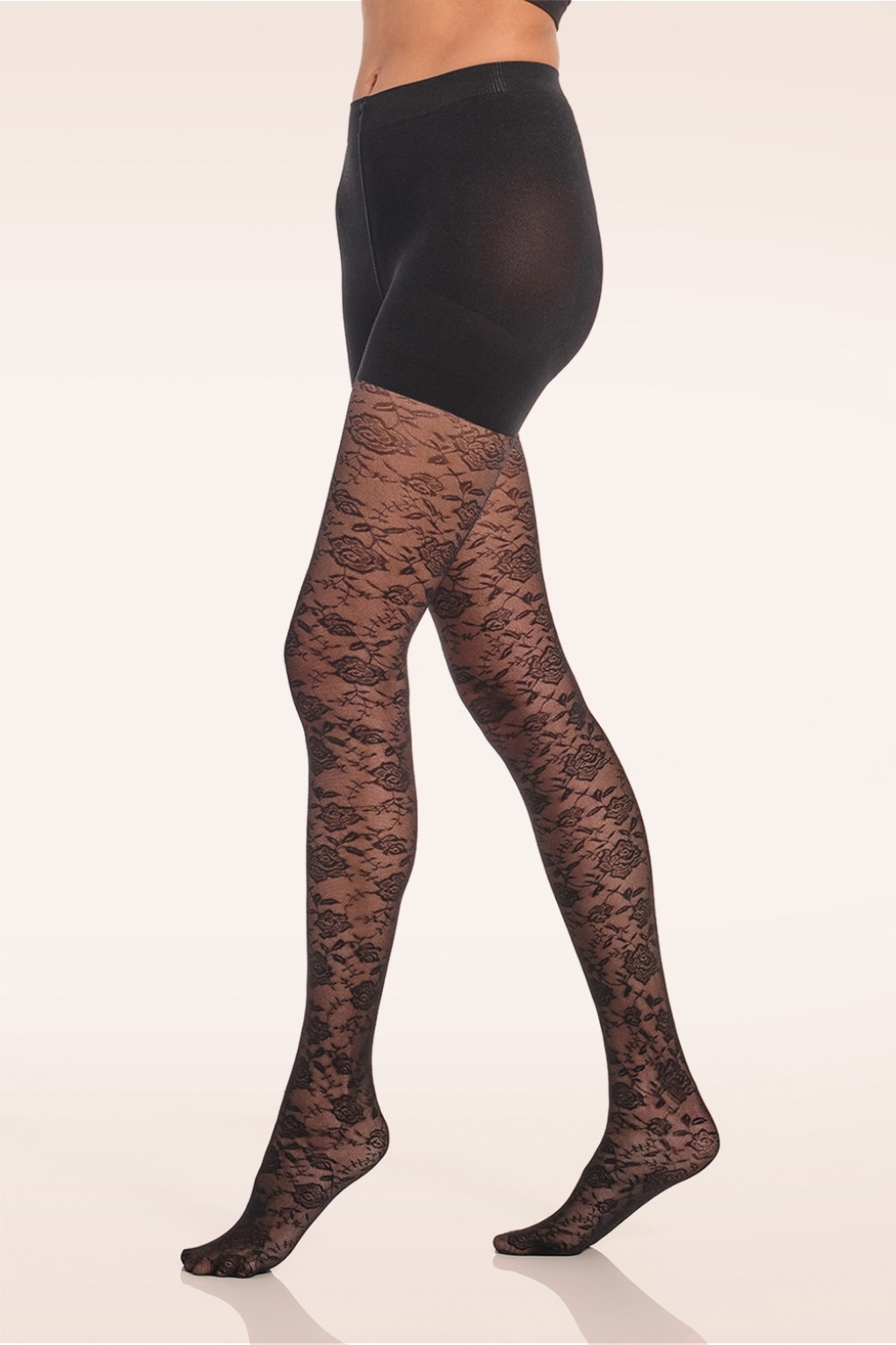 Lace Luxury Legs in zwart