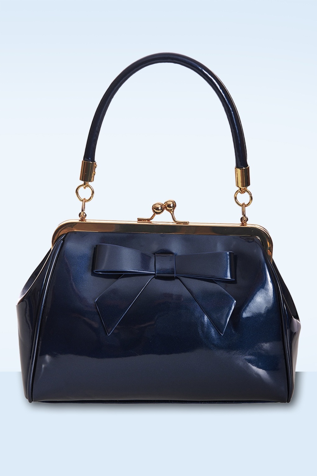 California Nights lak handtas in navy