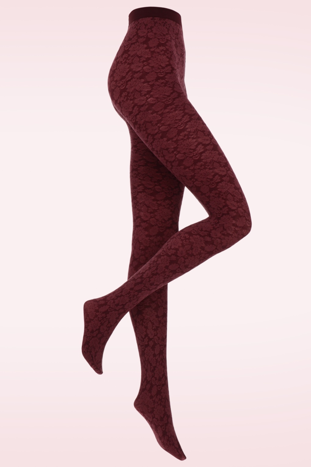 Roses 70 Den panty in aubergine