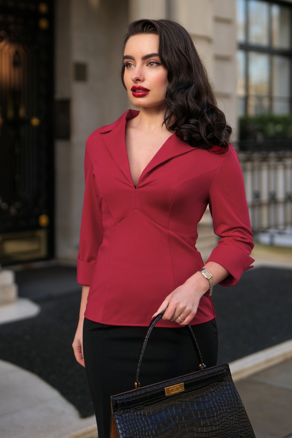 281497-Glamour-Bunny-Bussiness-Babe-53758-Blouse-Dianne-Travel-Red-250728-001MW-full