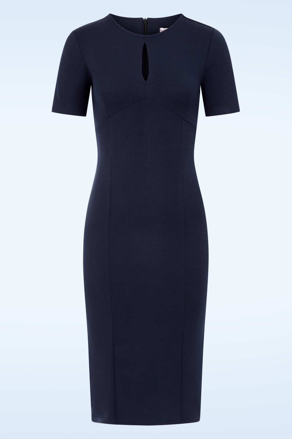 Topvintage exclusive ~ Mira pencil jurk in marineblauw