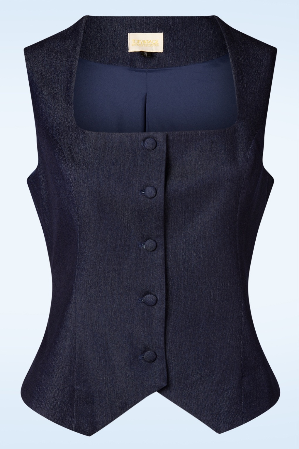 Topvintage exclusive ~ Sylvie gilet in marineblauw