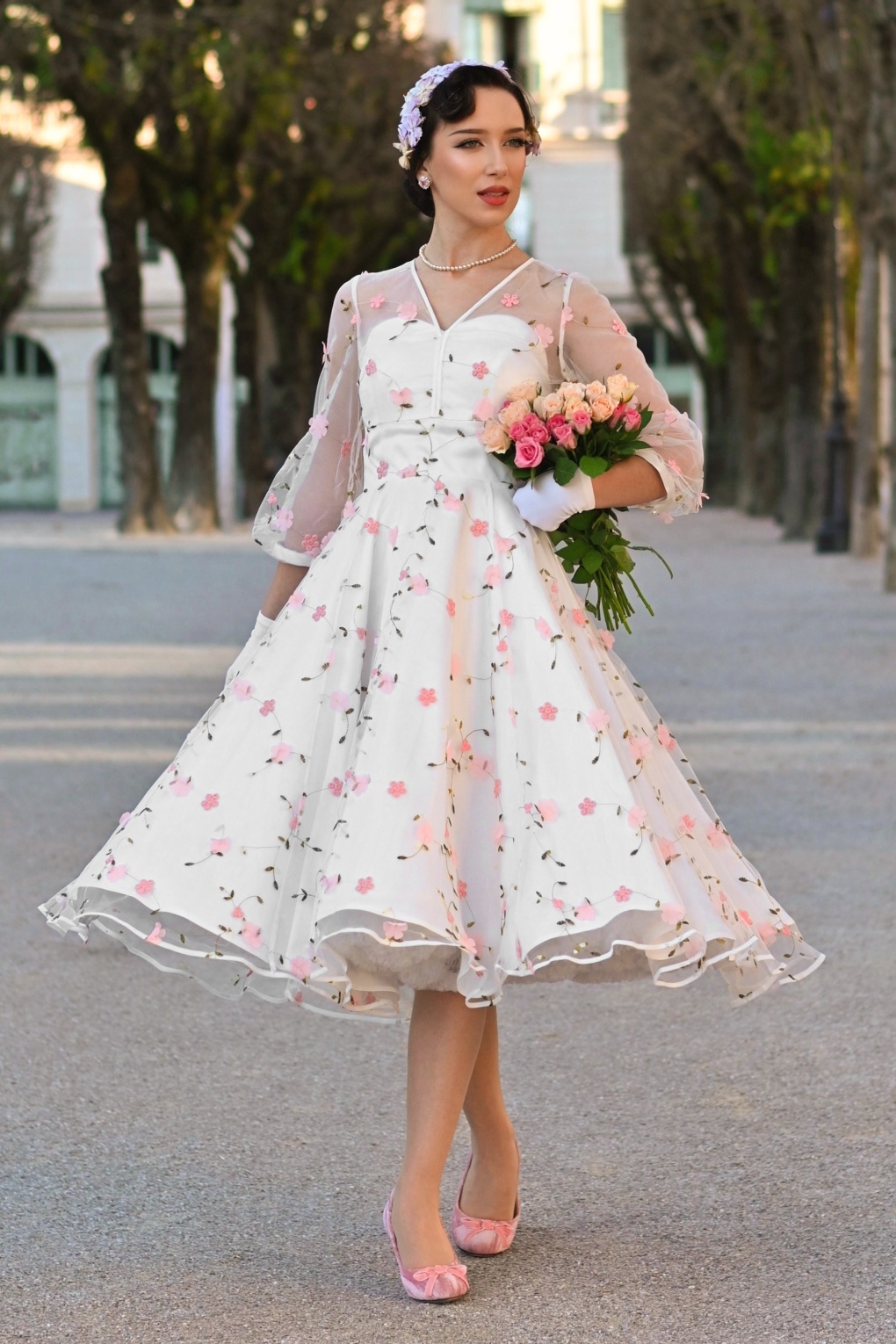 288784-Vintage-Diva-55223-Dress-Floral-Embroidery-White-260402-002MW-full
