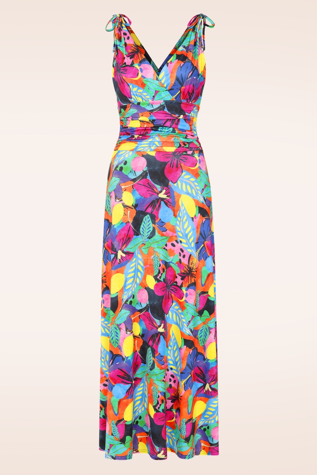 Topvintage exclusive ~ Grecian Tropical maxi jurk in multi