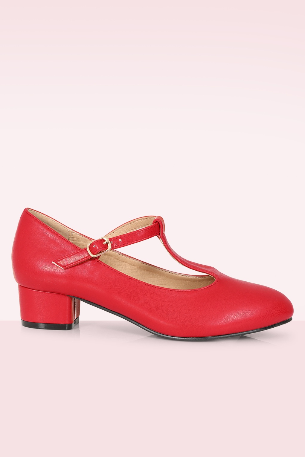 Mary Jane T-Strap pumps in rood