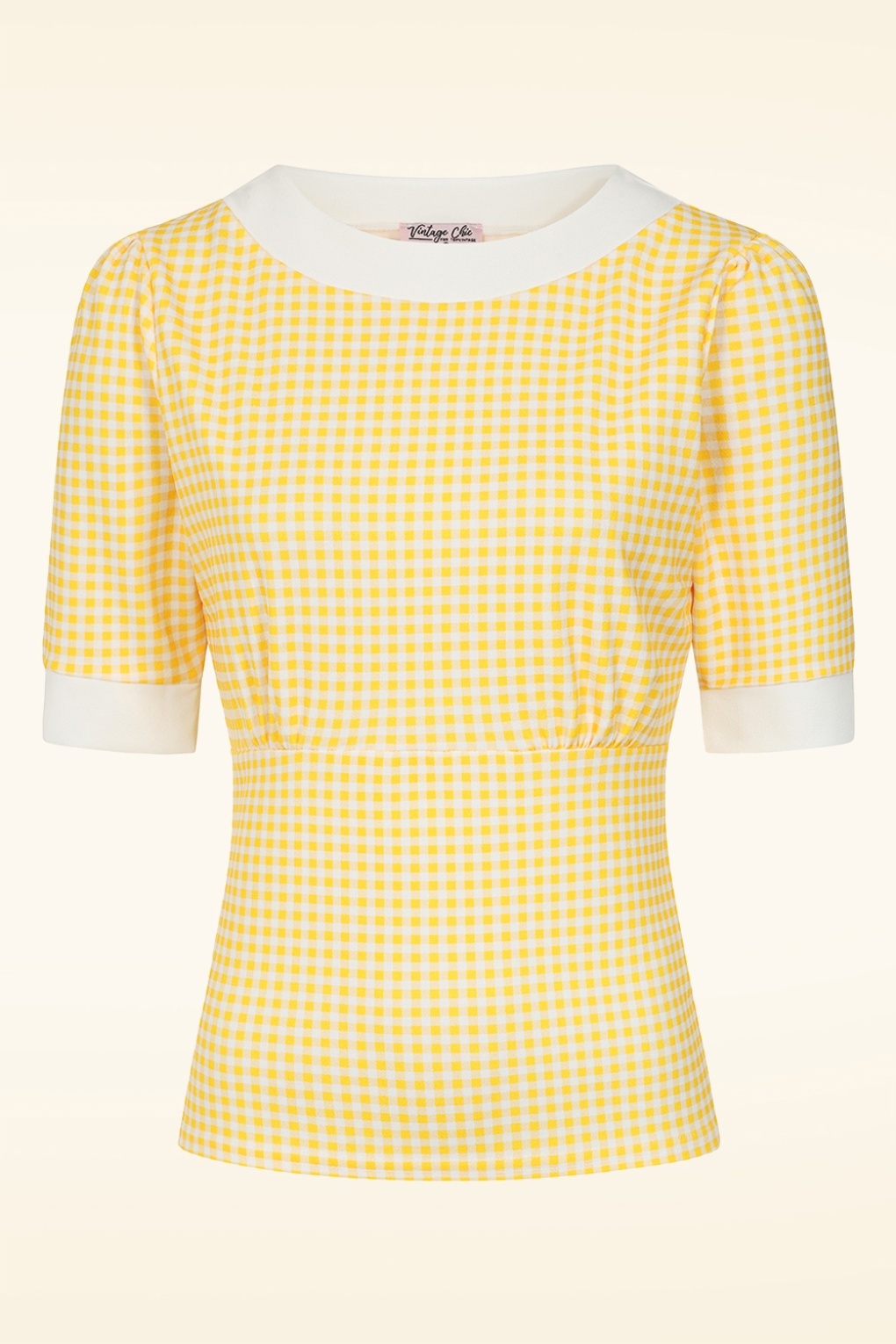 289053-Vintage-Chic-56518-Cleo-Gingham-Top-Yellow-260415-001W-full