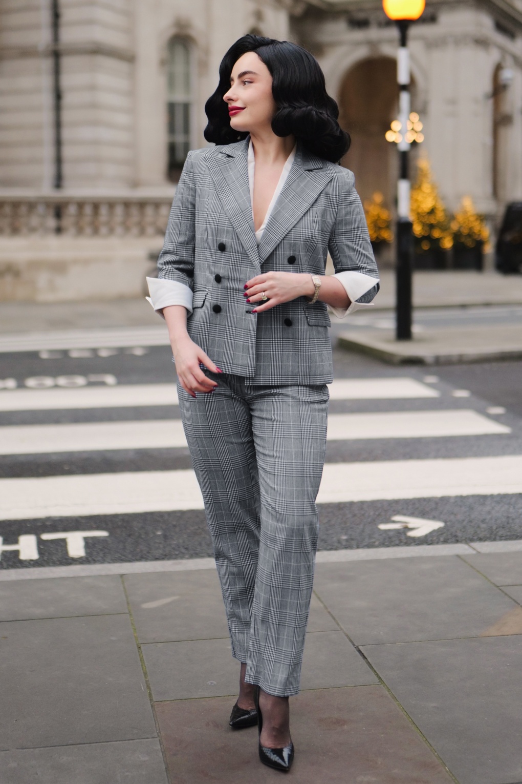 289369-Glamour-Bunny-Business-Babe-55922-Trousers-Lena-Lynn-Tweed-Black-White-260310-001MW-full