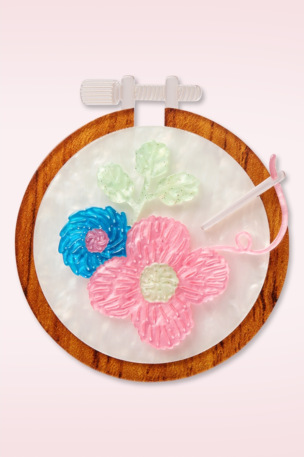 Stitched & Framed broche