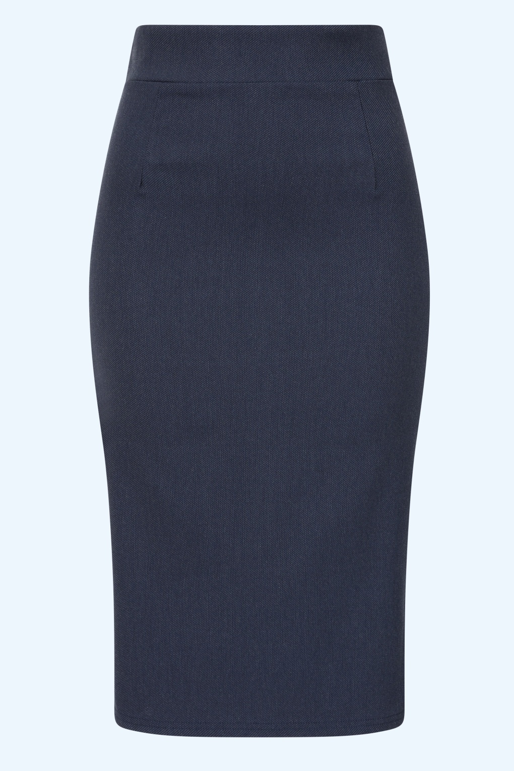 Topvintage exclusive ~ Loreen Bengaline Denim pencil rok in donkerblauw