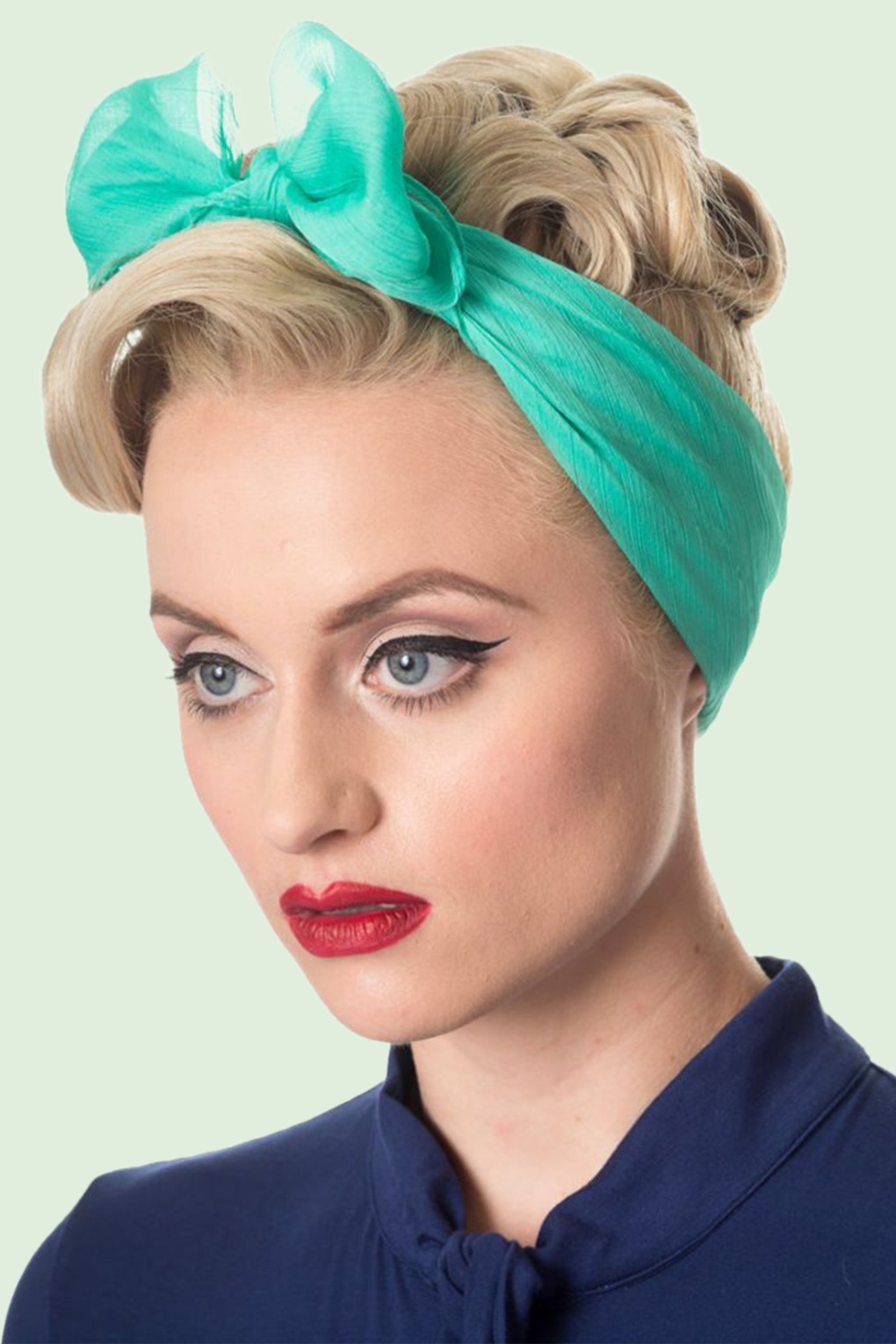 Anna haarsjaal in mint