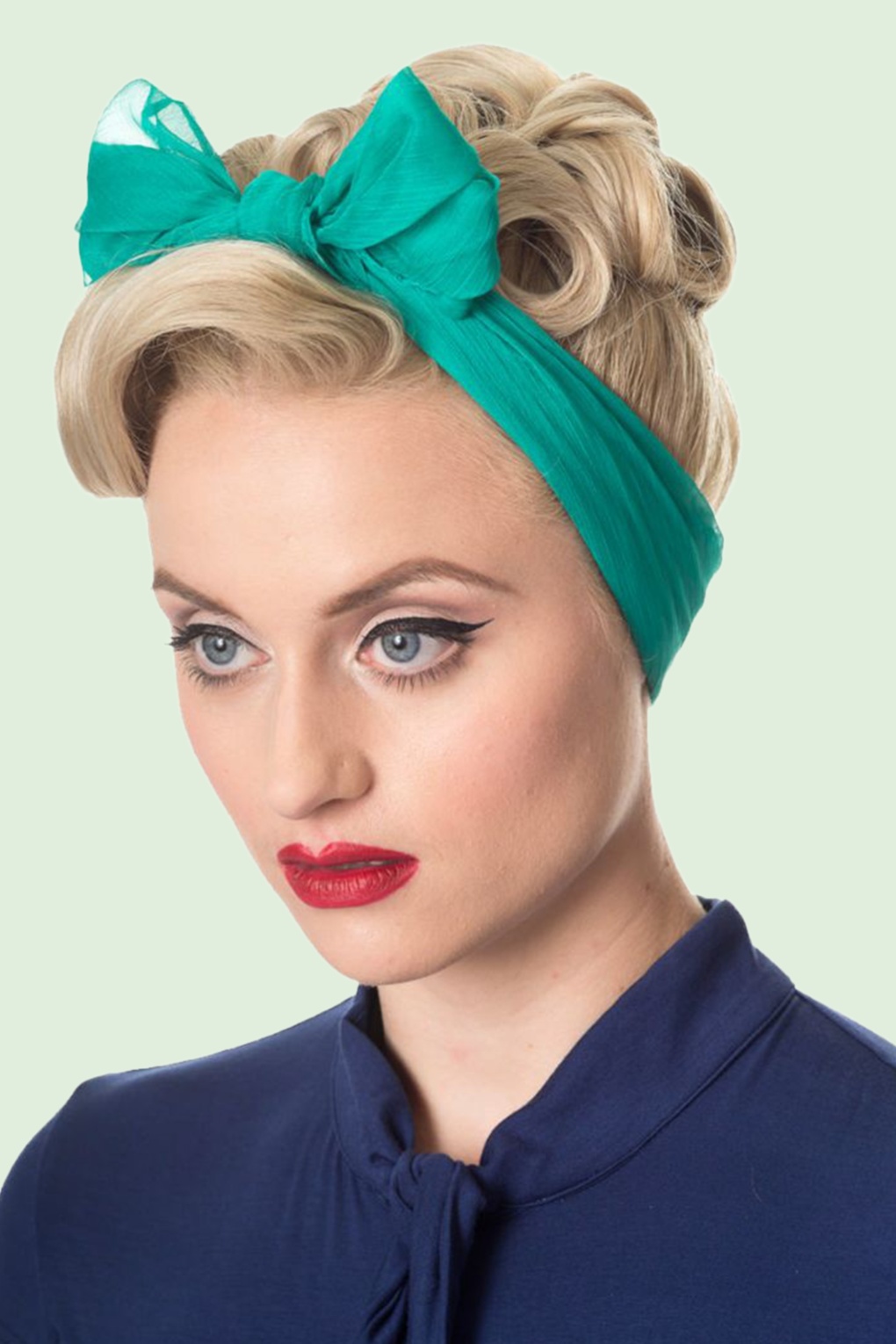 Anna haarsjaal in turquoise