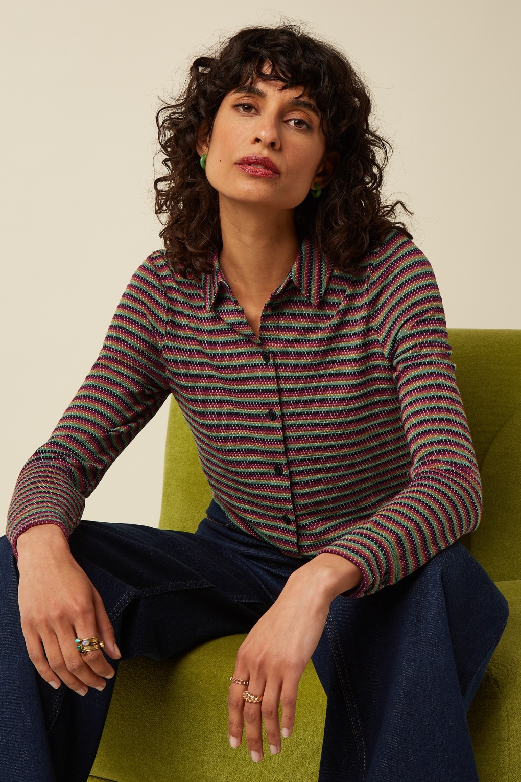 Beebop Stripe blouse in multi