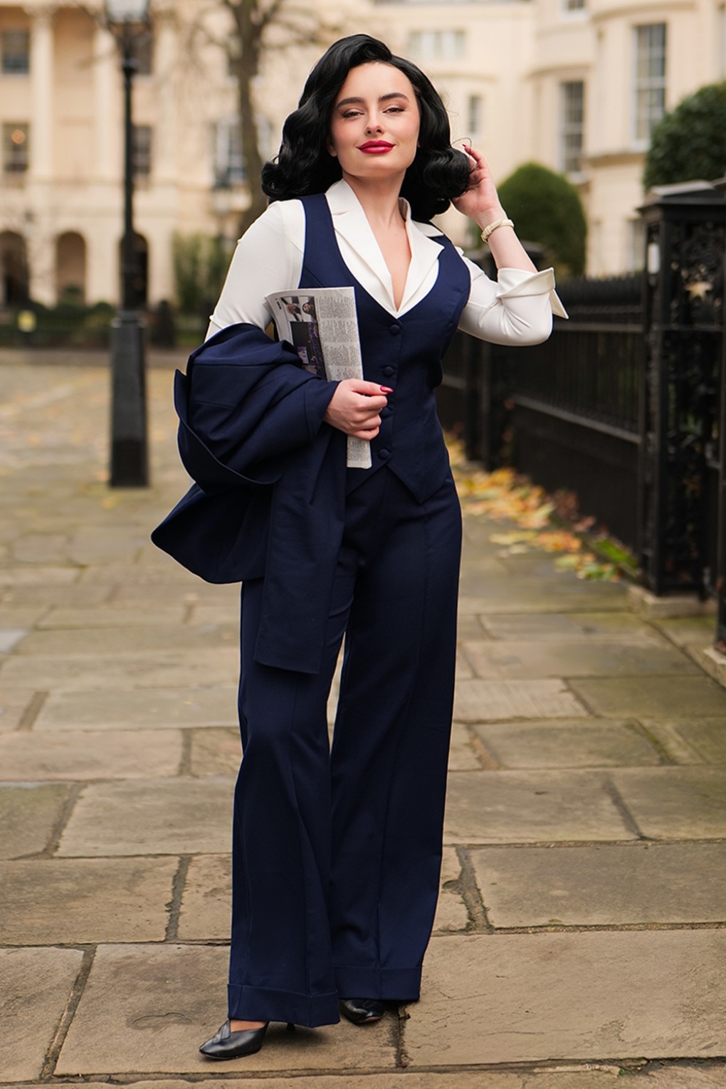 290999-Glamour-Bunny-Business-43716-Diadora-Wide-Suit-Trousers-Navy-260715-001MW-full