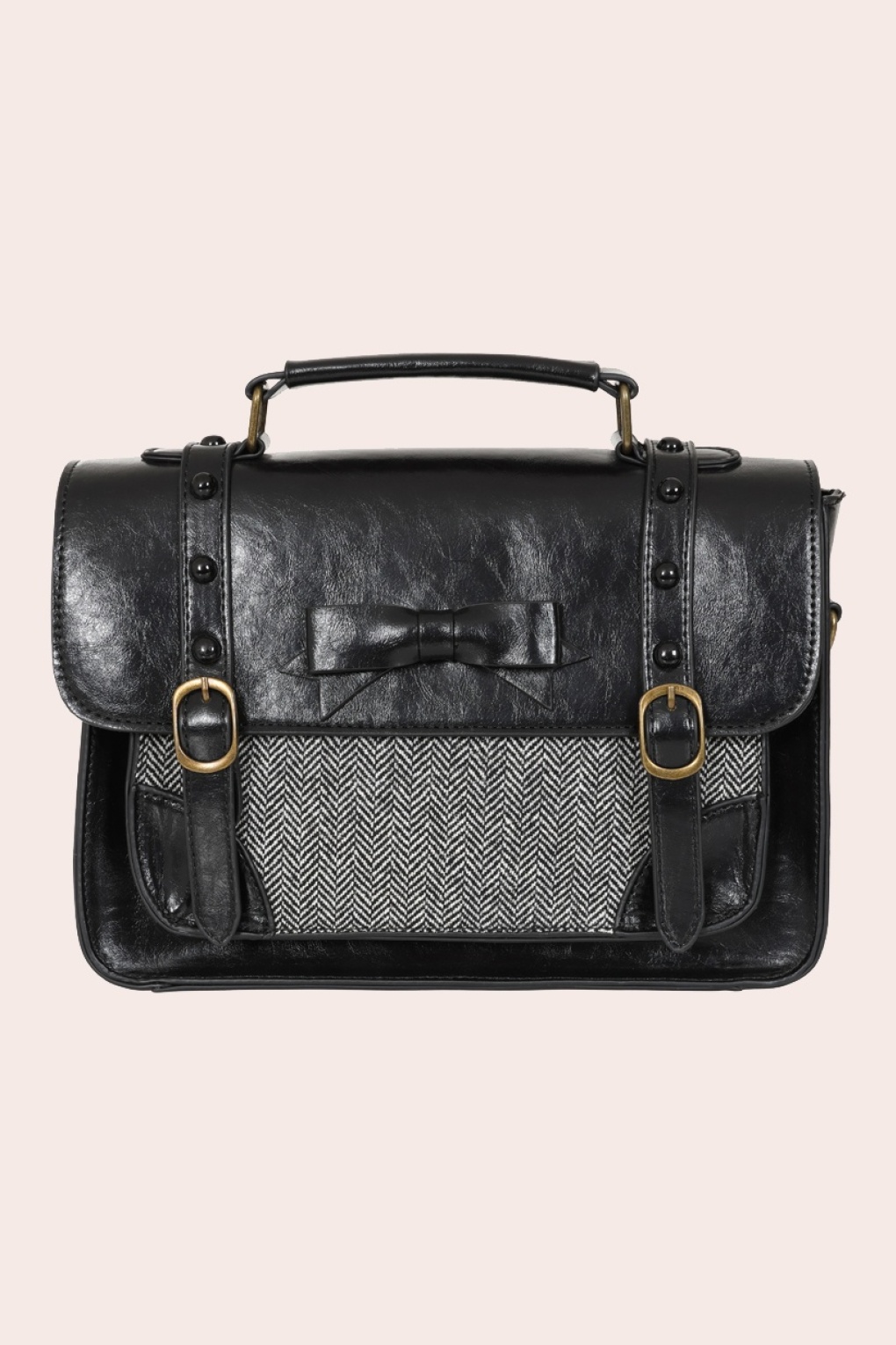 291220-Banned-57206-Herringbone-Heirloom-Satchel-Bag-Black-260722-001L-full