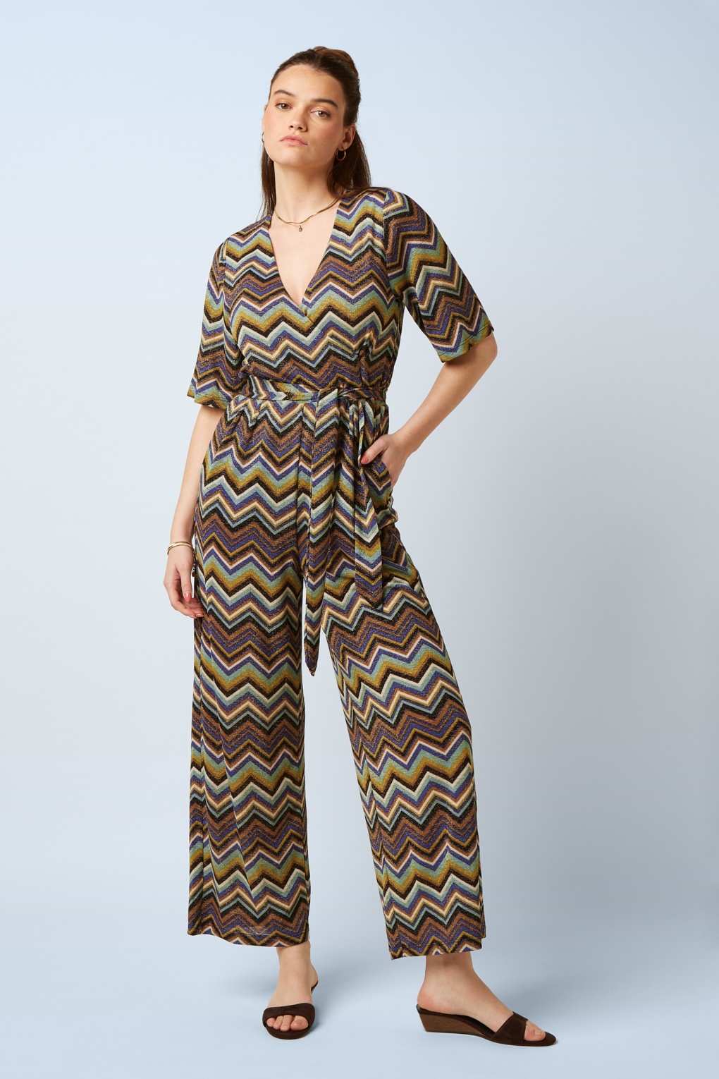 Zita Shio jumpsuit in strong blauw
