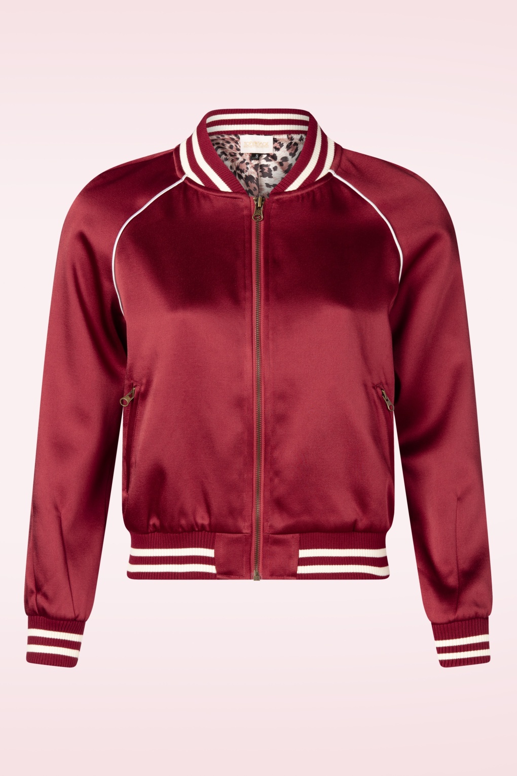 Topvintage exclusive ~ Gigi bomber jack in bordeauxrood